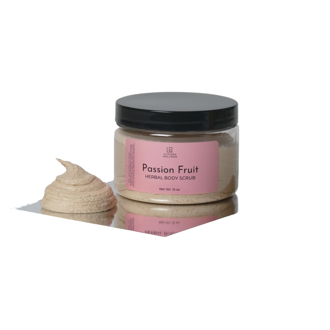 Natural Passion Fruit Body Scrub with Fruit Extracts & Essential Oils | Cleans & Moisturizes Skin in One Step | Perfect for Dry Skin & Spa Day Self-Care