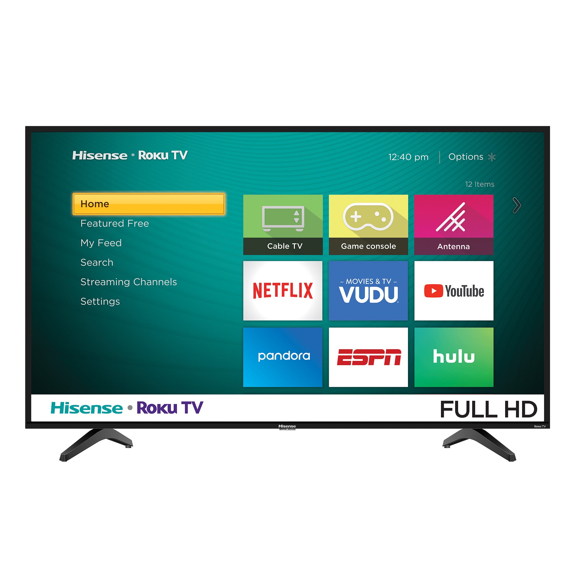 Hisense 43 Inch 1080P Full HD LED Roku Smart TV with Voice Remote (43H4030F1) - Perfect for Living Room, Bedroom and Home Entertainment