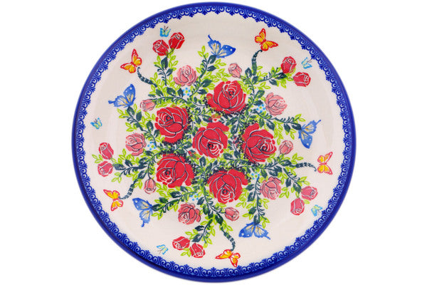 10-Inch Floral Dinner Plates with Rose Design - Elegant Tableware for Home Dining, Parties, and Special Occasions