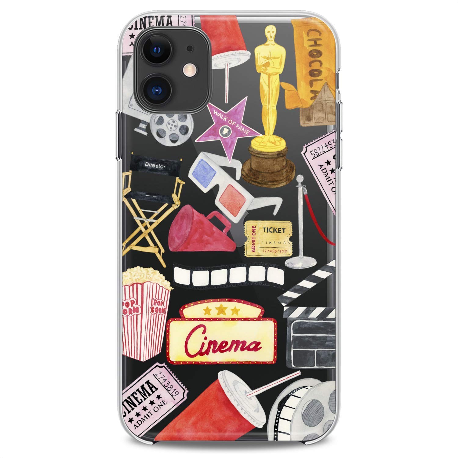 Premium TPU Phone Case for iPhone 16/15/14/13/12/11 Pro Max/Plus/Mini/XS/XR/X/8+/7/6/5/SE - Flexible Silicone Protective Cover with Colorful Oscar Print - Slim Clear Design for Women Teens & Kids - Perfect for School, Work & Everyday Use