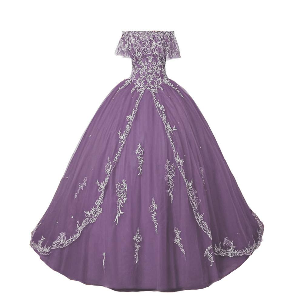 Emanni Women's Sweet 16 Quinceanera Dress with Lace Appliques & Beaded Crystal Details - Perfect for Quinceañera, Sweet 16 Party, Prom & Formal Occasions