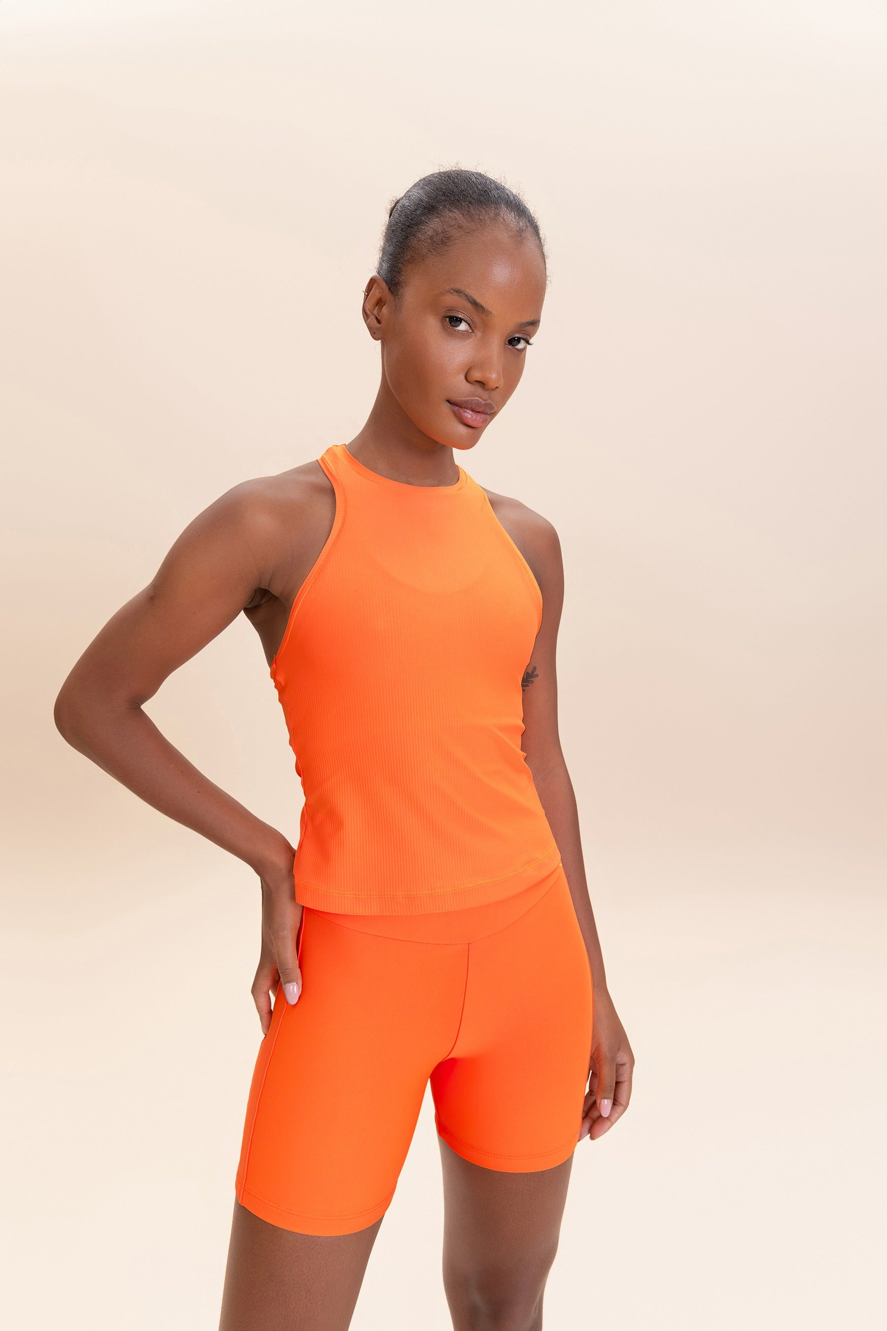Stylish Halter Ribbed Knit Tank Top for Women - Summer Fashion Essential - Perfect for Beach, Yoga & Casual Outings