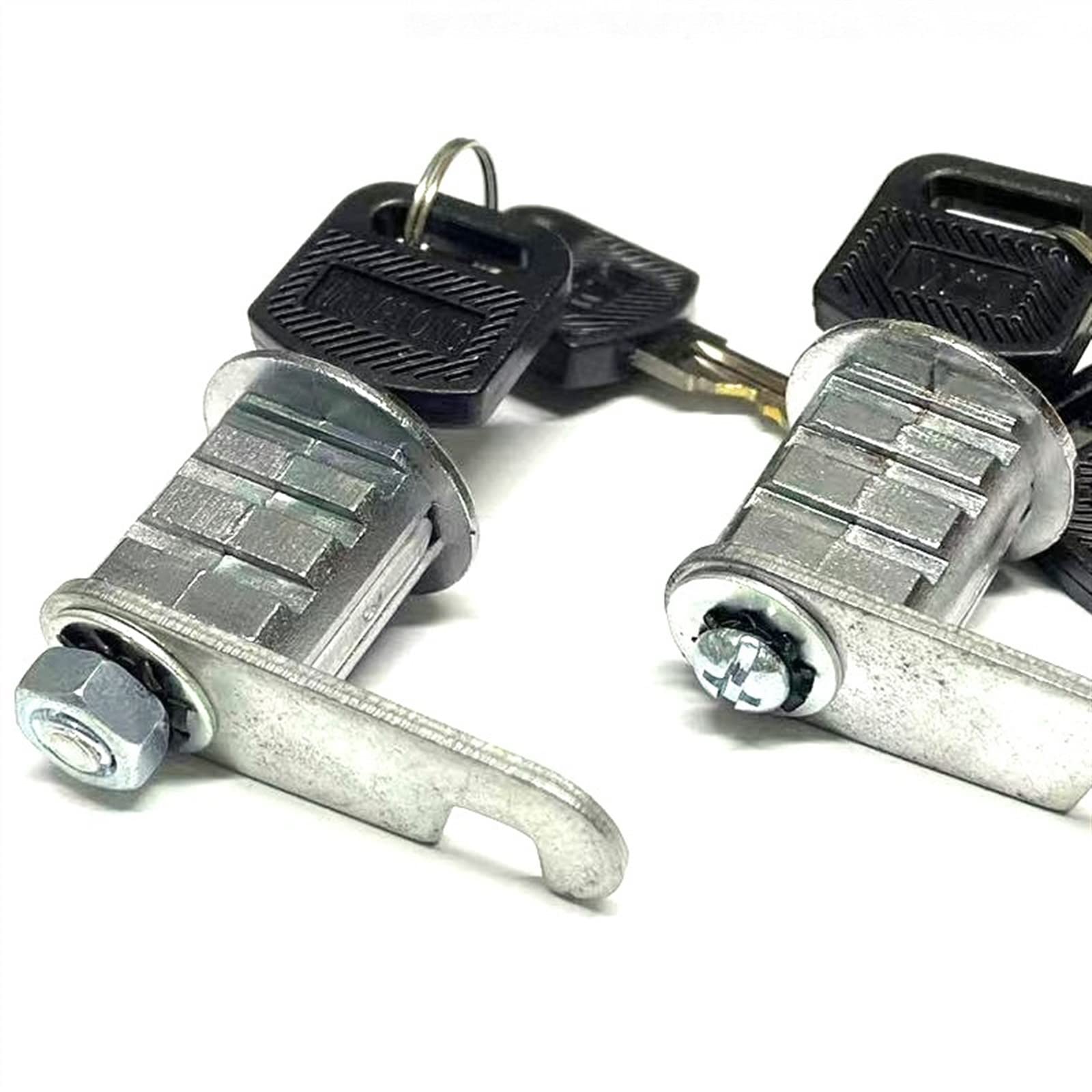 Black Spring Insert Lock for Filing Cabinets, Changing Cabinets & Lockers - Silver Cabinet Cam Lock (1 Pack) | Secure Storage Solutions for Office, School & Home Use