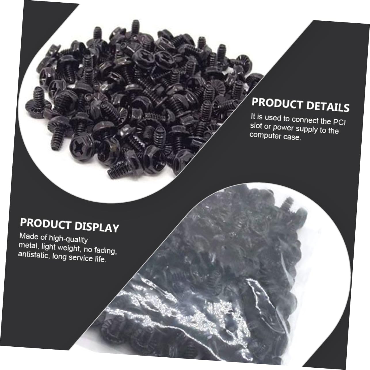 200 Pcs CAXUSD Power Supply Screws - Hot Dip Galvanized Computer Case Thumb Screws for PC Build, Motherboard & Hardware Installation | Durable Fasteners for DIY Computer Assembly & Repair