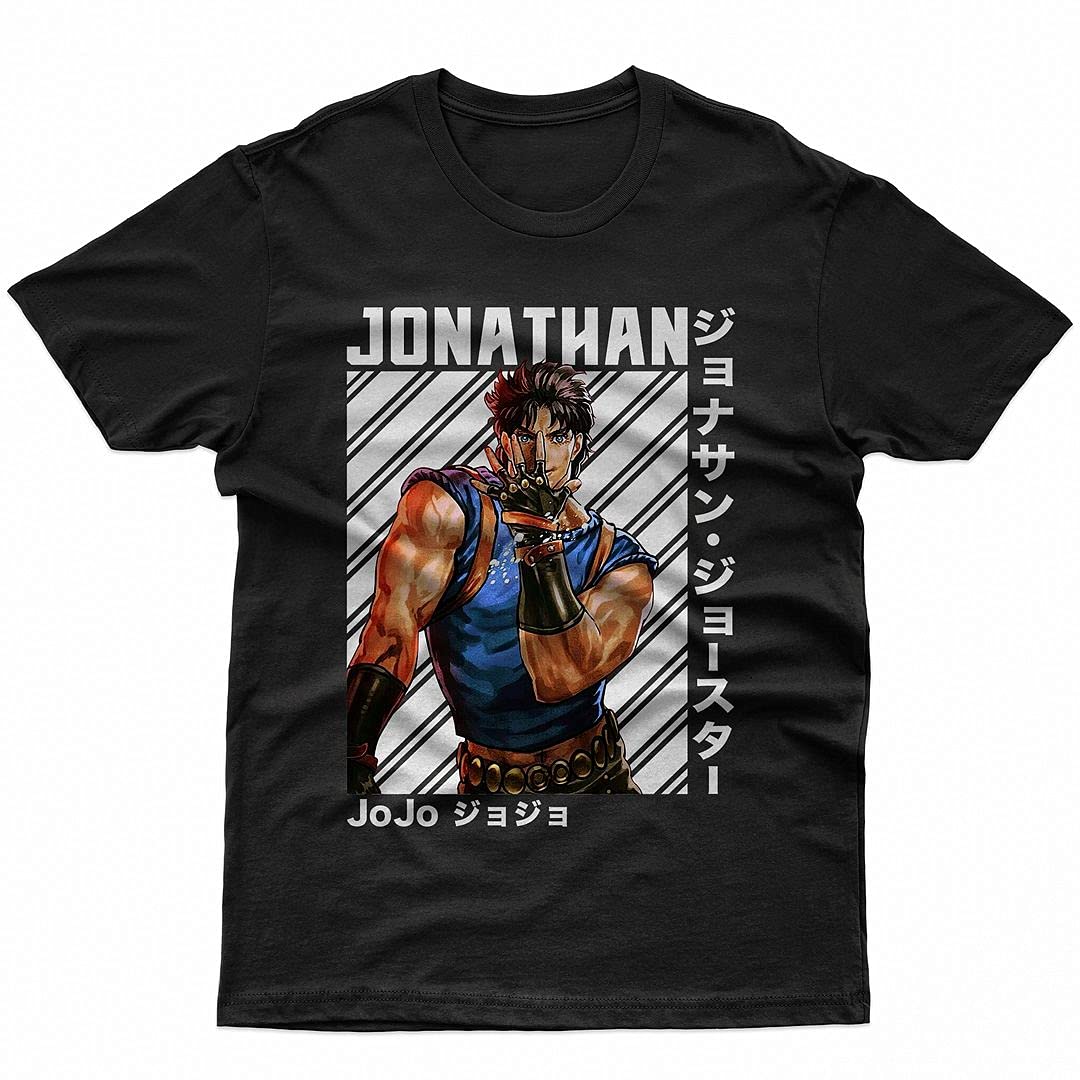MISOTO68 Jonathan Joestar Anime T-Shirt - Unisex Manga Graphic Tee for Men, Women & Kids (5+ Years) | Perfect for Cosplay, Anime Conventions & Casual Wear