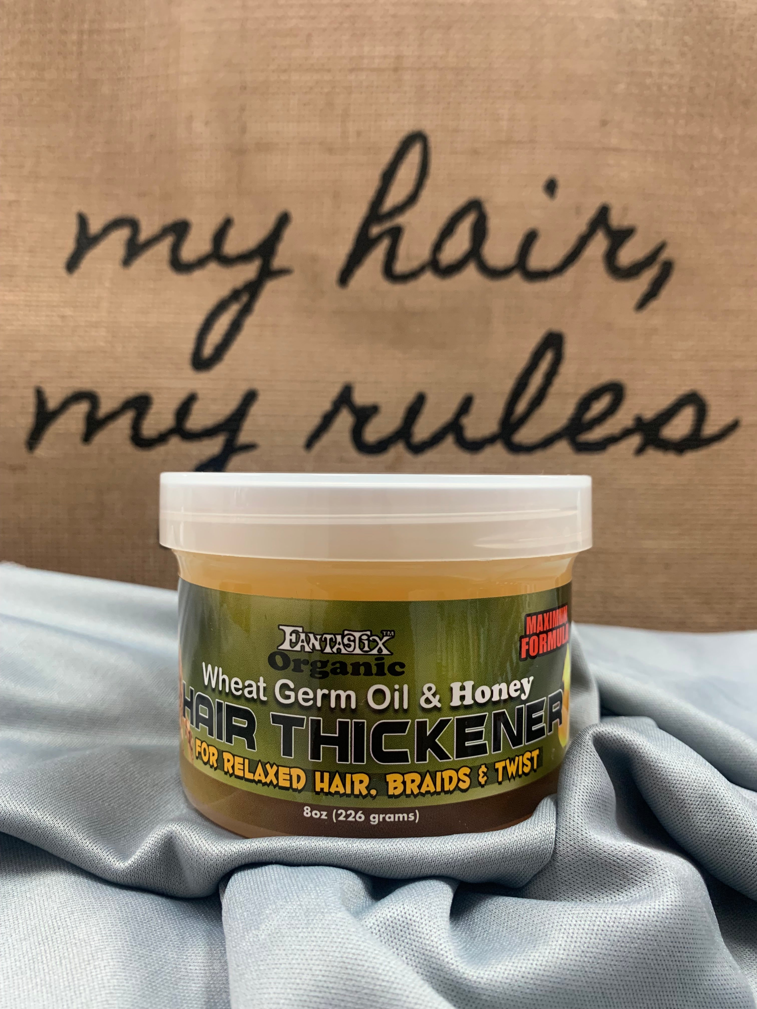 Fantastix Organic Wheat Germ Oil & Honey Hair Thickener - Maximum Formula for Stronger, Fuller Hair | Perfect for Damaged, Thin Hair & Daily Styling