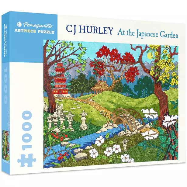 CJ Hurley: At the Japanese Garden Pz1000 - Premium Japanese-Inspired Art Print for Home & Office Decor | Perfect for Living Rooms, Bedrooms & Meditation Spaces