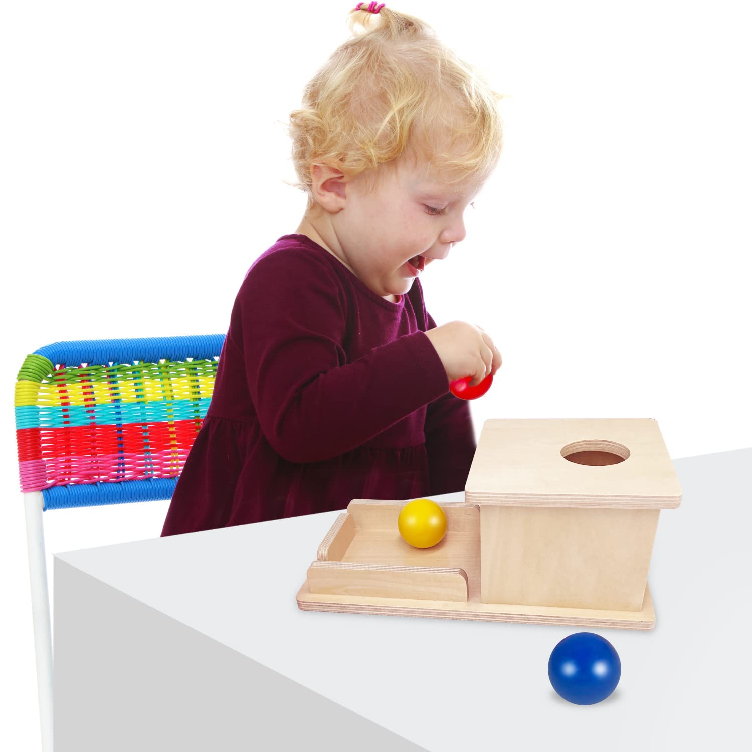 Montessori Coin Box for Toddlers - Early Learning Educational Toy for Infants & Kids - Perfect for Montessori Home Schooling & Sensory Play Activities