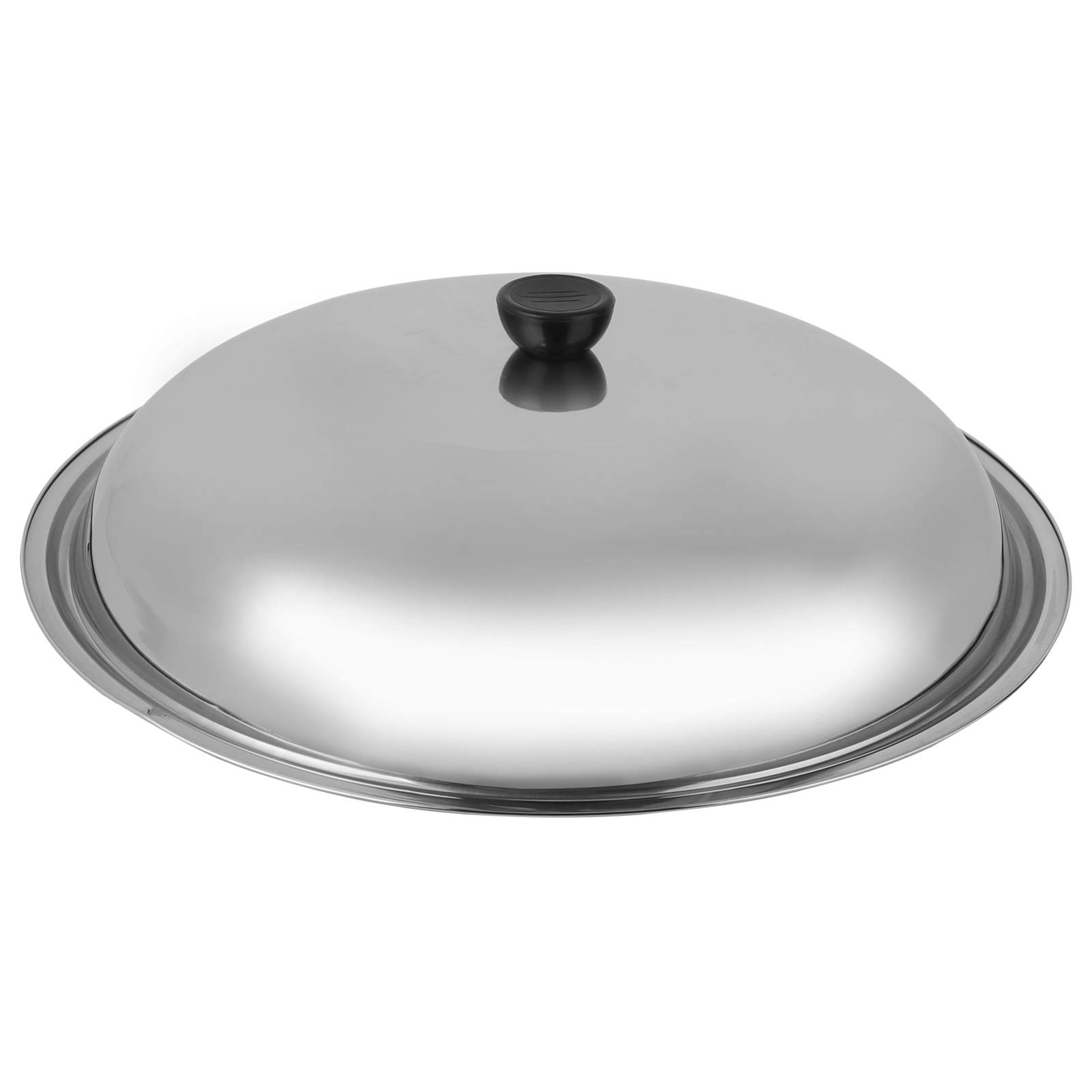 YARNOW 15.7 Inch Universal Glass Steamer Pot Lid with Stainless Steel Rim - Replacement Cover for Pans, Pots & Grill Domes (Random Bead Style) - Perfect for Cooking, Steaming & Pancake Making