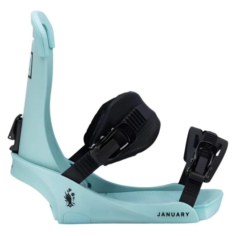 2025 Women's January Snowboard Bindings - Adjustable & Comfortable for All-Mountain Riding | Perfect for Powder, Freestyle & Park Snowboarding