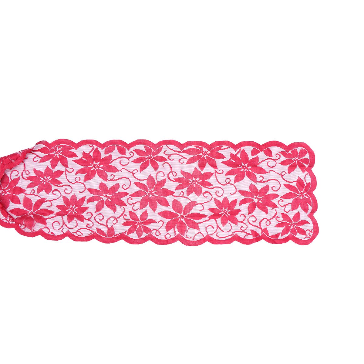ABOOFAN Christmas Table Runner - Lace Holiday Fireplace Scarf with Poinsettia Design for Dining Table, Wedding Banquet, and Party Decorations | Perfect for Christmas, Thanksgiving, and Winter Home Decor