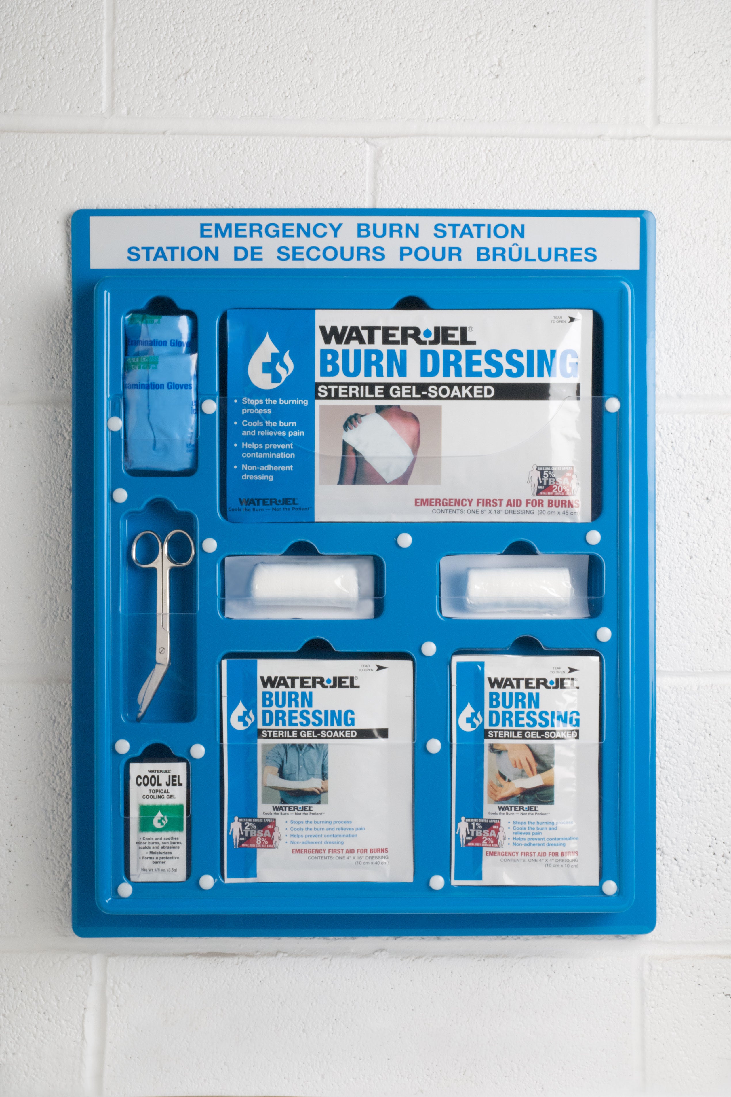Large Water Jel Burn Station - First Aid Burn Treatment for Home, Office & Emergency Kits | Fast Pain Relief & Healing