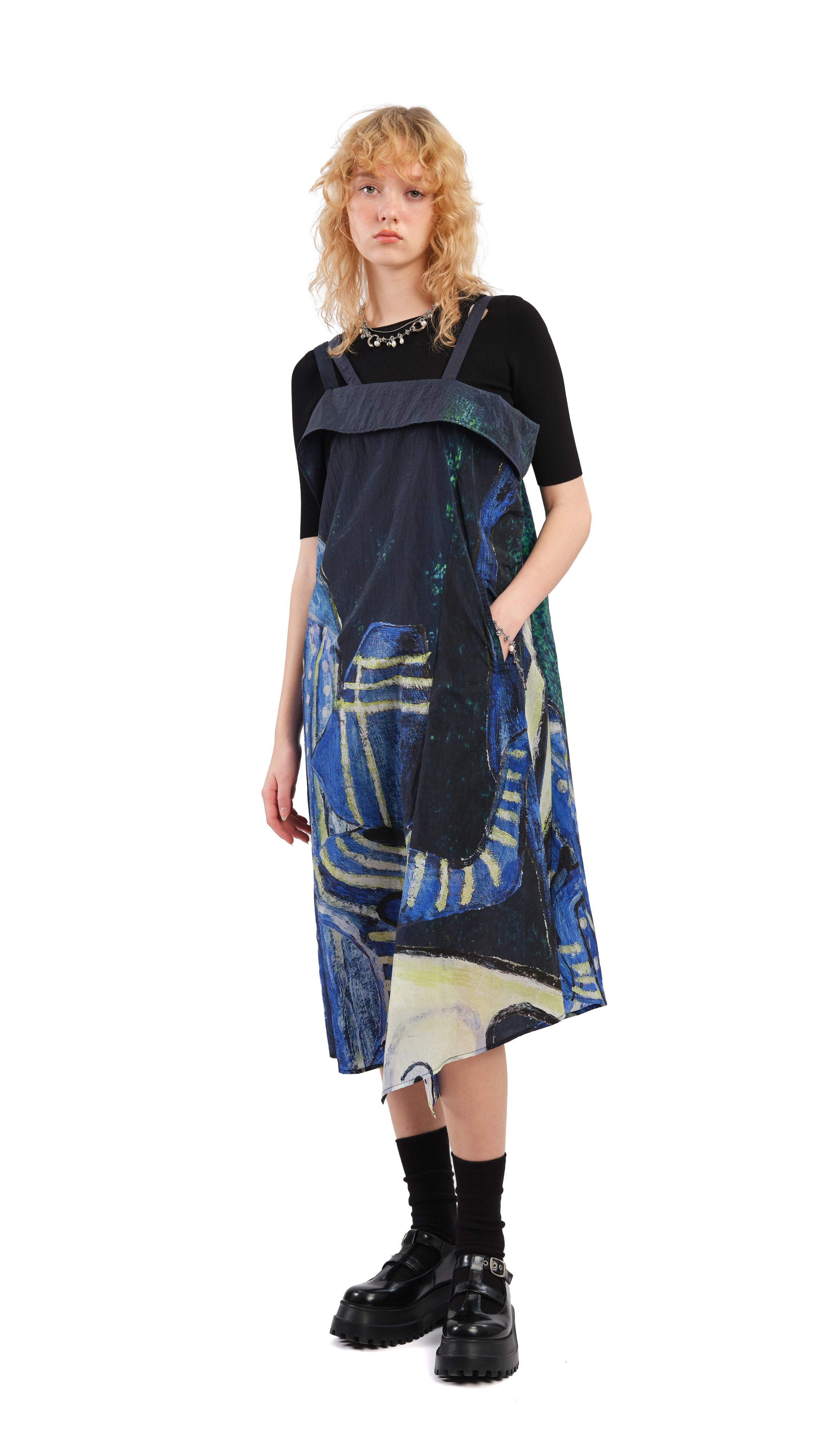 Selk'Nam Graphic Printed Cami Dress - Women's Summer Sleeveless Flowy Tank Dress for Beach, Vacation & Casual Wear