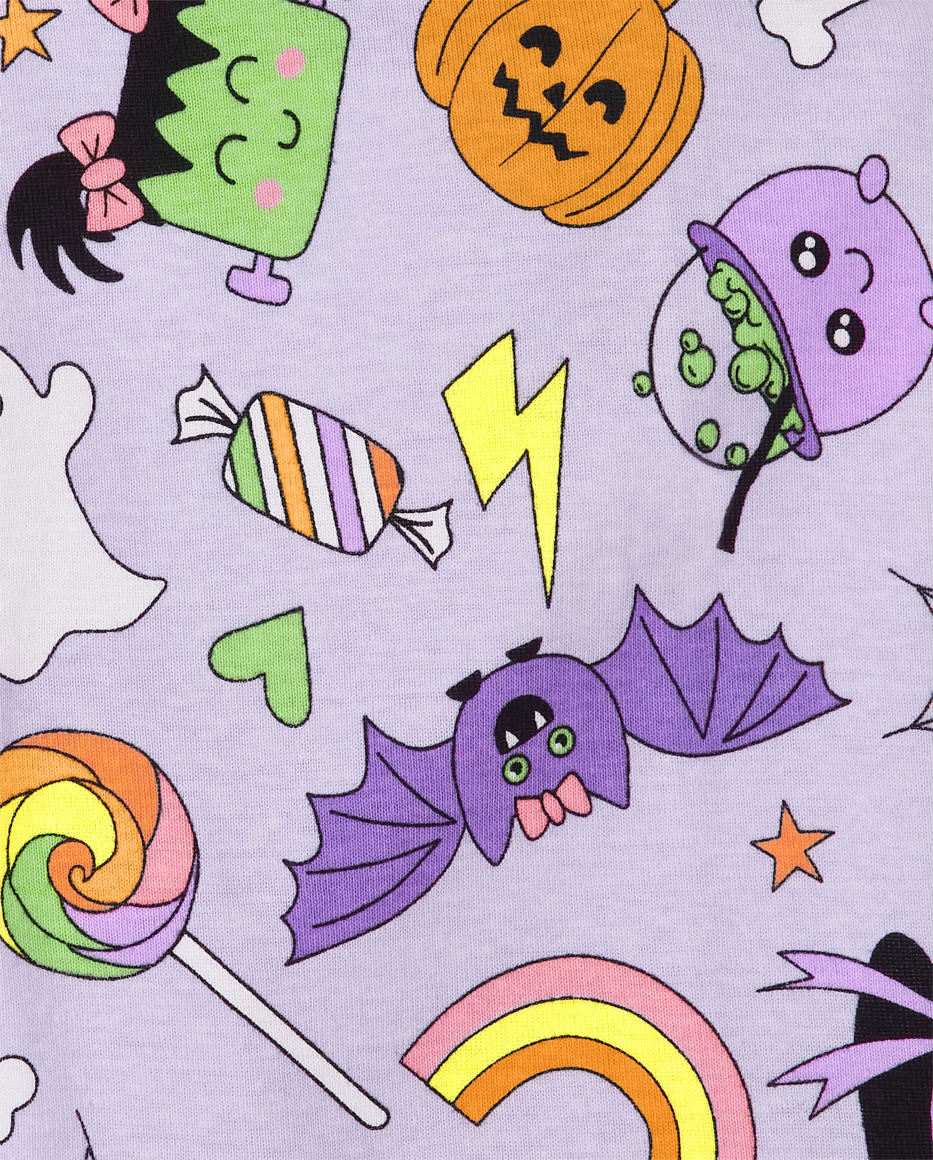 The Children's Place Baby Girls' Halloween Pajamas - Soft Cotton 2-Piece Pajama Set for Infants & Toddlers | Perfect for Halloween Parties, Trick-or-Treating & Cozy Bedtime