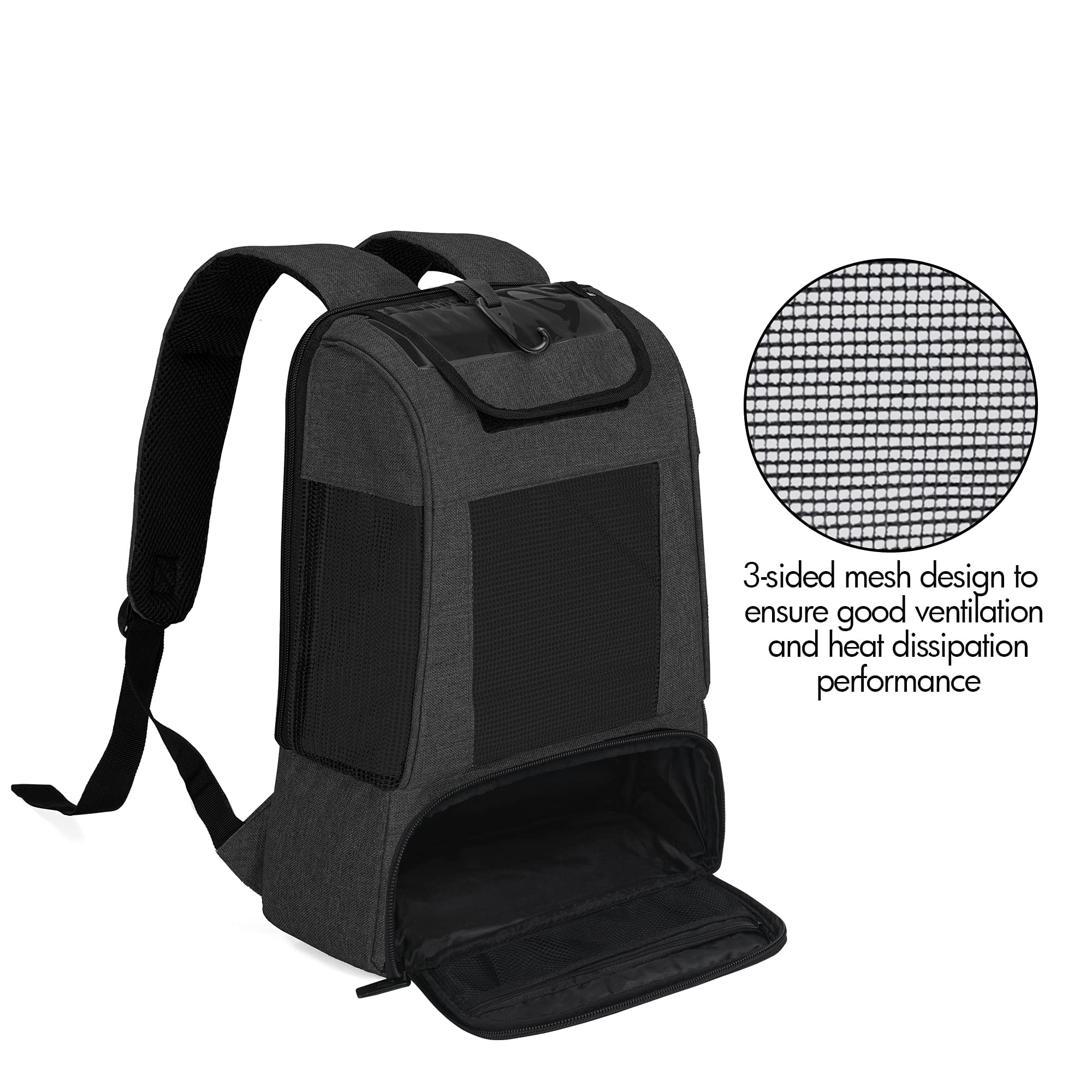 Portable Oxygen Concentrator Backpack - Compatible with Inogen, OxyGo & Caire Units | Travel Medical Bag with Storage Compartment | Perfect for Air Travel, Hiking & Daily Use