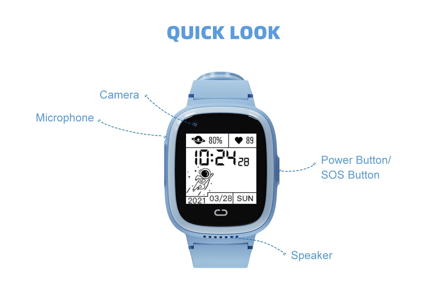 2025 Kids Smart Watch with GPS Tracker & Phone Calling - Waterproof Children's Smartwatch for Ages 5-12 | Text Messaging, Camera, School Mode, SOS Safety Alerts | Perfect for School, Outdoor Play & Family Safety (Includes SIM Card)
