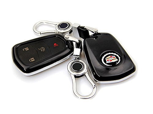 Premium Glossy Black Smart Key Fob Shell Replacement for 2015+ Cadillac ATS CTS XTS Escalade - Perfect Fit, Durable Protection for Daily Use & Car Security