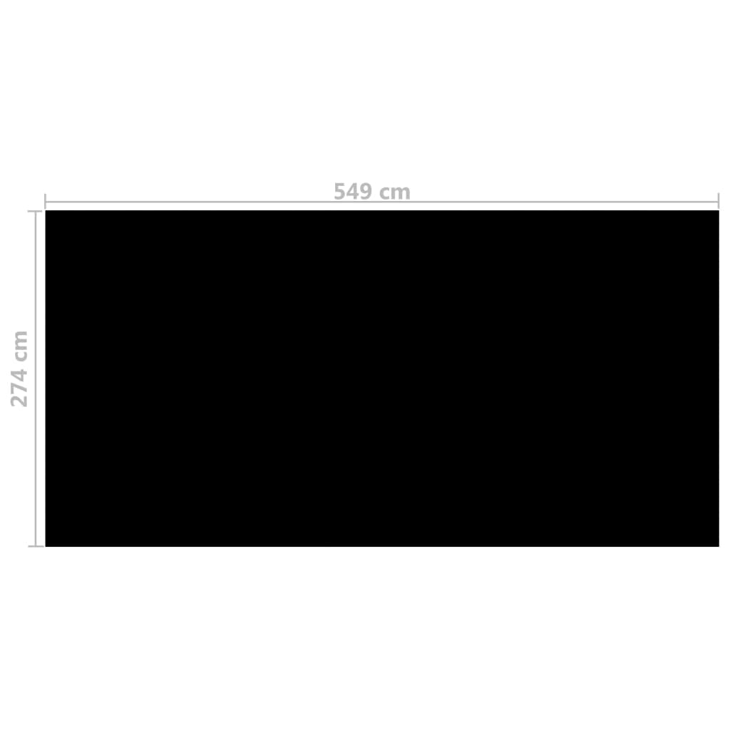 vidaXL Black Solar Pool Cover - PE Air Chamber Thermal Blanket for Heat Retention, Customizable Size to Fit Your Pool | Energy Efficient Swimming Pool Cover for Year-Round Use | Perfect for Inground & Above Ground Pools