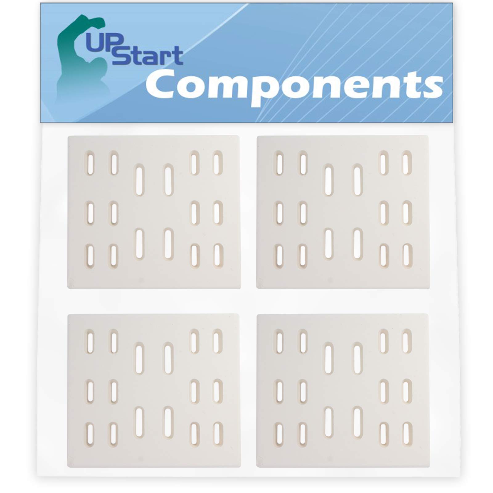 4-Pack BBQ Grill Heat Shield Plates - Compatible with Sams Y0101XC, Replacement Flame Tamers, Burner Covers & Flavorizer Bars (8 Inch) - Durable Ceramic Grill Parts for Outdoor Cooking, Smoking & Grilling Steaks, Burgers & Vegetables