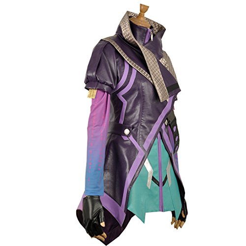 Women's Purple Leather Jacket Suit Uniform Dress - Halloween Costume for Cosplay, Party & Themed Events