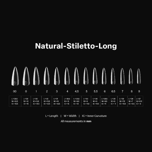 Apres Gel X Tips 2.0 - 600pc Natural Long Stiletto Nail Extensions for Salon & DIY Manicures - Perfect for Special Occasions & Everyday Wear