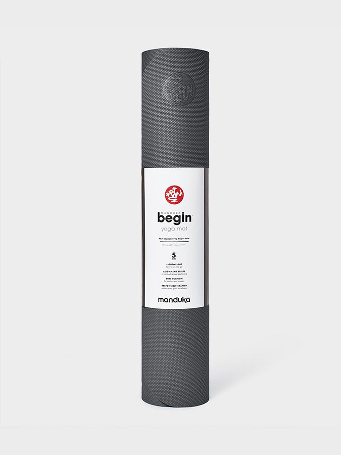 Manduka Begin Yoga Mat 5mm - Non-Slip Eco-Friendly Yoga Mat for Beginners & Professionals - Perfect for Home, Studio & Outdoor Yoga Practice