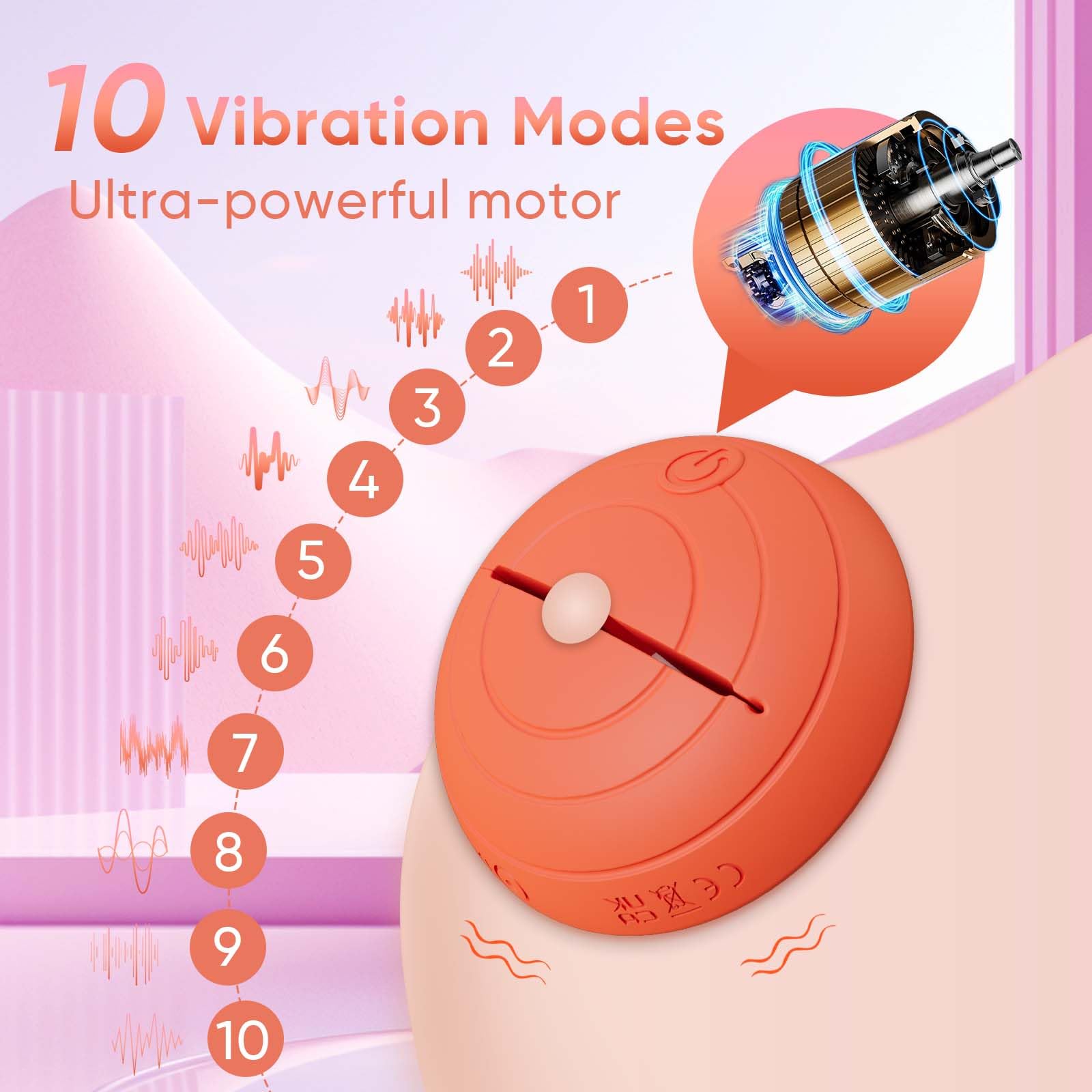 Premium Nipple Vibrator & Clamps Set - 10 Vibration Modes, Remote Control, Adjustable Nipple Clips for Women & Couples - BDSM Adult Toy for Sensual Play & Intimate Stimulation (Orange) - Perfect for Foreplay, Couples Play & BDSM Exploration
