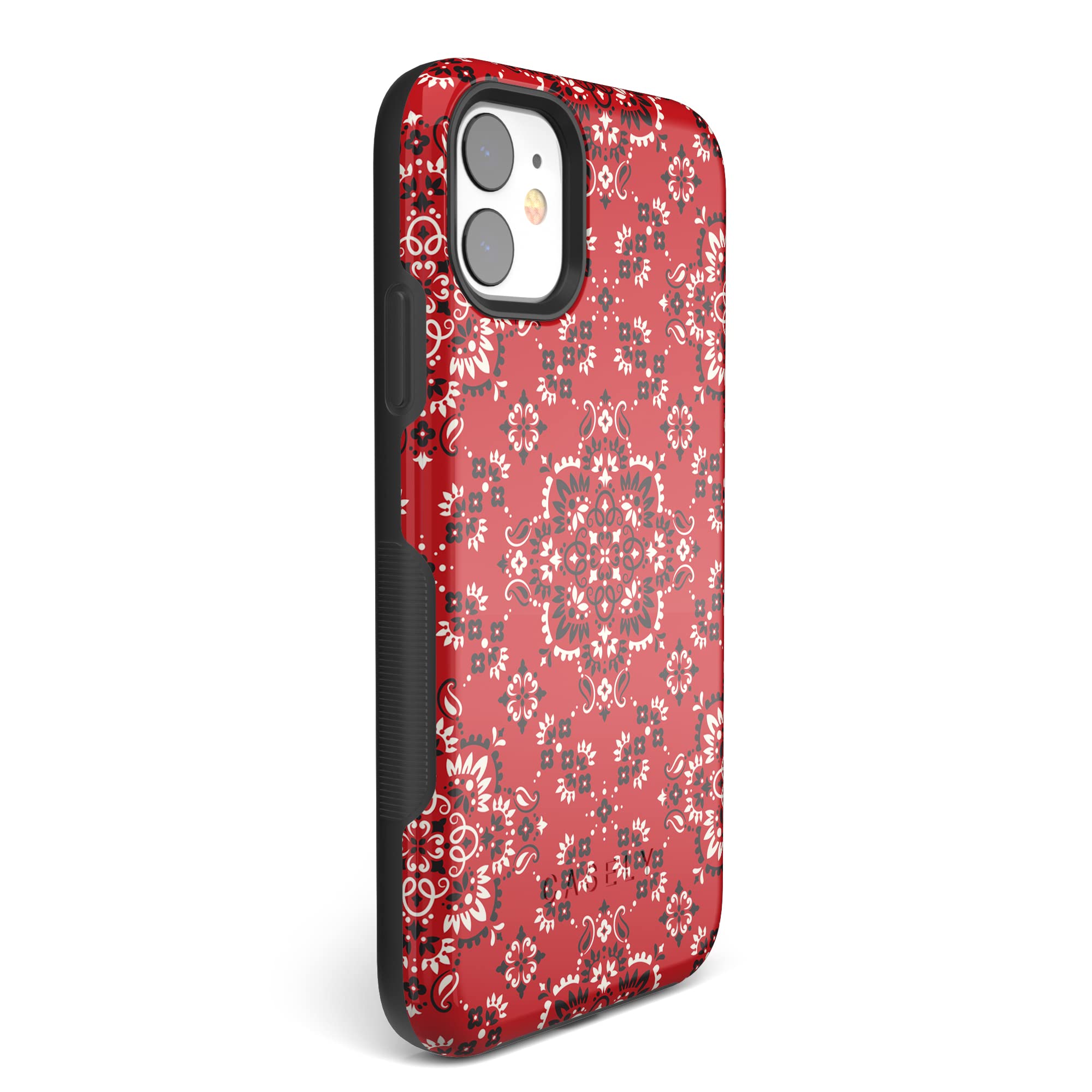 Casely iPhone 11 Case with Red Bandana Print - Stylish Protective Cover for iPhone 11 - Perfect for Music Lovers & Concert Goers