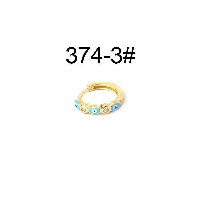 18K Gold Boho Cartilage Hoop Earrings with Evil Eye Charm - Trendy Minimalist Earrings for Women | Perfect for Everyday Wear, Parties & Boho Fashion