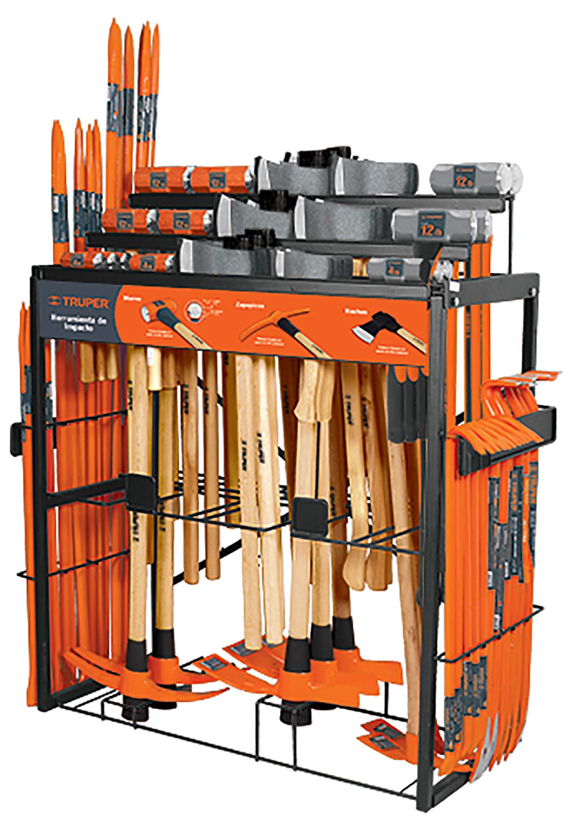 Heavy-Duty Tool Rack for High-Impact Tools - Wall Mount Organizer for Garage, Workshop & Warehouse Storage - Made in Mexico