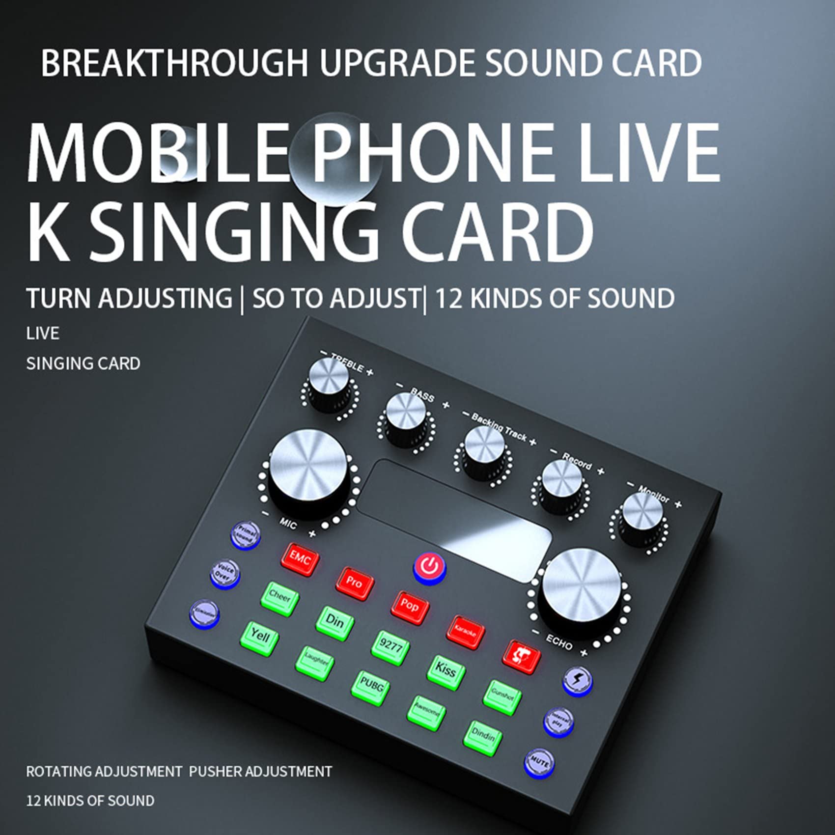 Gathukila V8S Professional Audio Mixer - 48V Phantom Power, USB Sound Card for Live Streaming, Podcasting & Music Recording - Compatible with PC, Mac, Phone (iPhone/Android) - Perfect for Home Studio, Church Sound System & Karaoke Setup