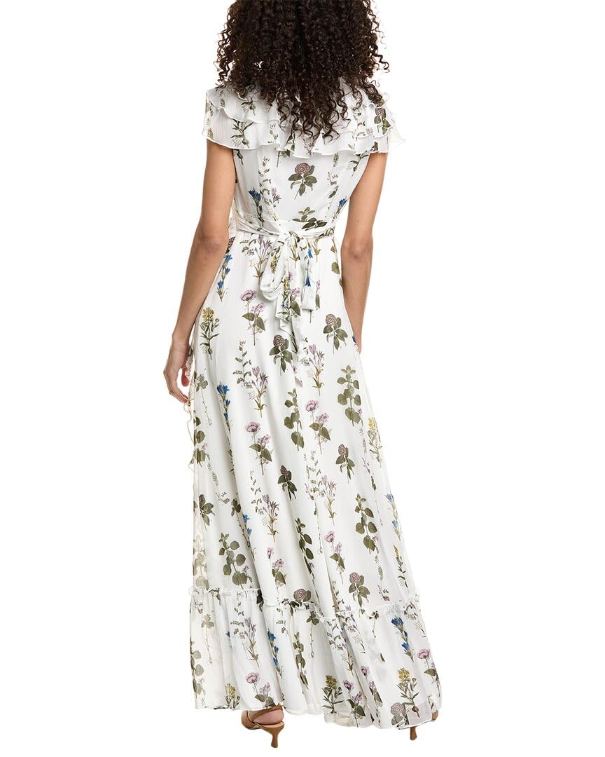 Ted Baker Women's Elegant Chiffon Maxi Dress - Flowy Long Evening Gown for Weddings, Parties & Special Occasions