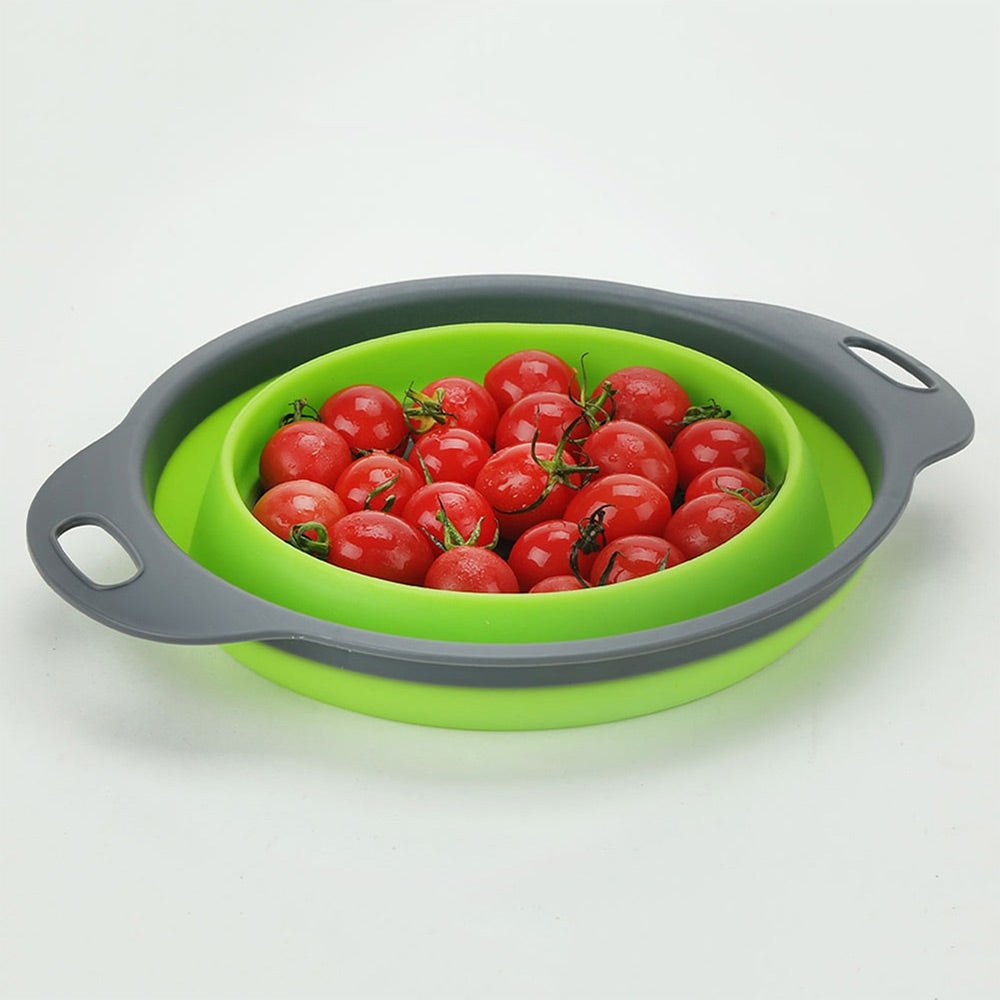 Fox Collapsible Colander Set of 2 - Space Saving Expandable Kitchen Strainer for Pasta, Salad & Vegetables - Perfect for Small Kitchens, Camping & RVs