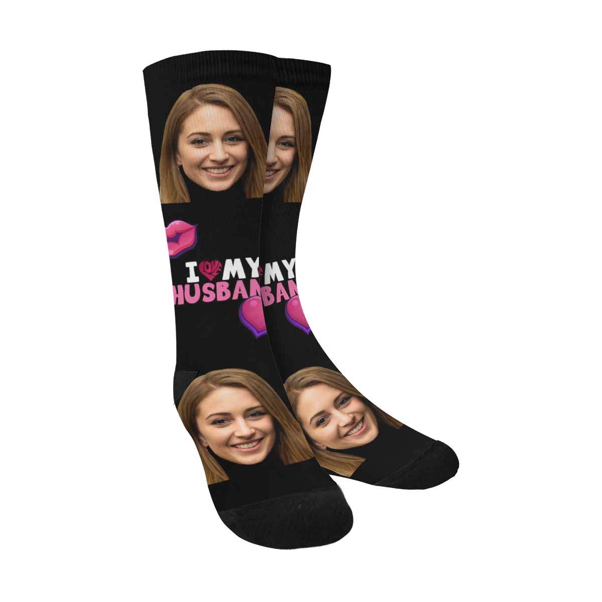 Custom Photo Socks - Personalized Funny Face Print Socks for Birthday Gifts | Unique Novelty Socks for Parties, Christmas Presents & Couple Gifts