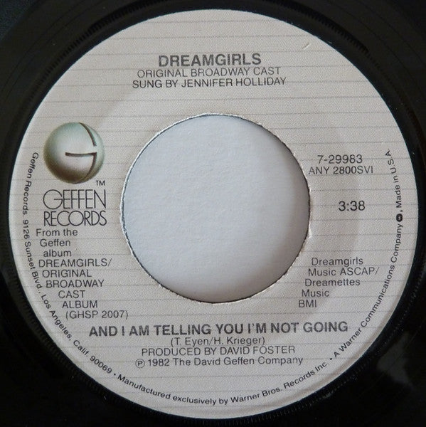 Dreamgirls Original Broadway Cast Recording - And I Am Telling You I'm Not Going (Vinyl LP, VG+ Condition) | Broadway Musical Soundtrack for Theater Lovers & Collectors