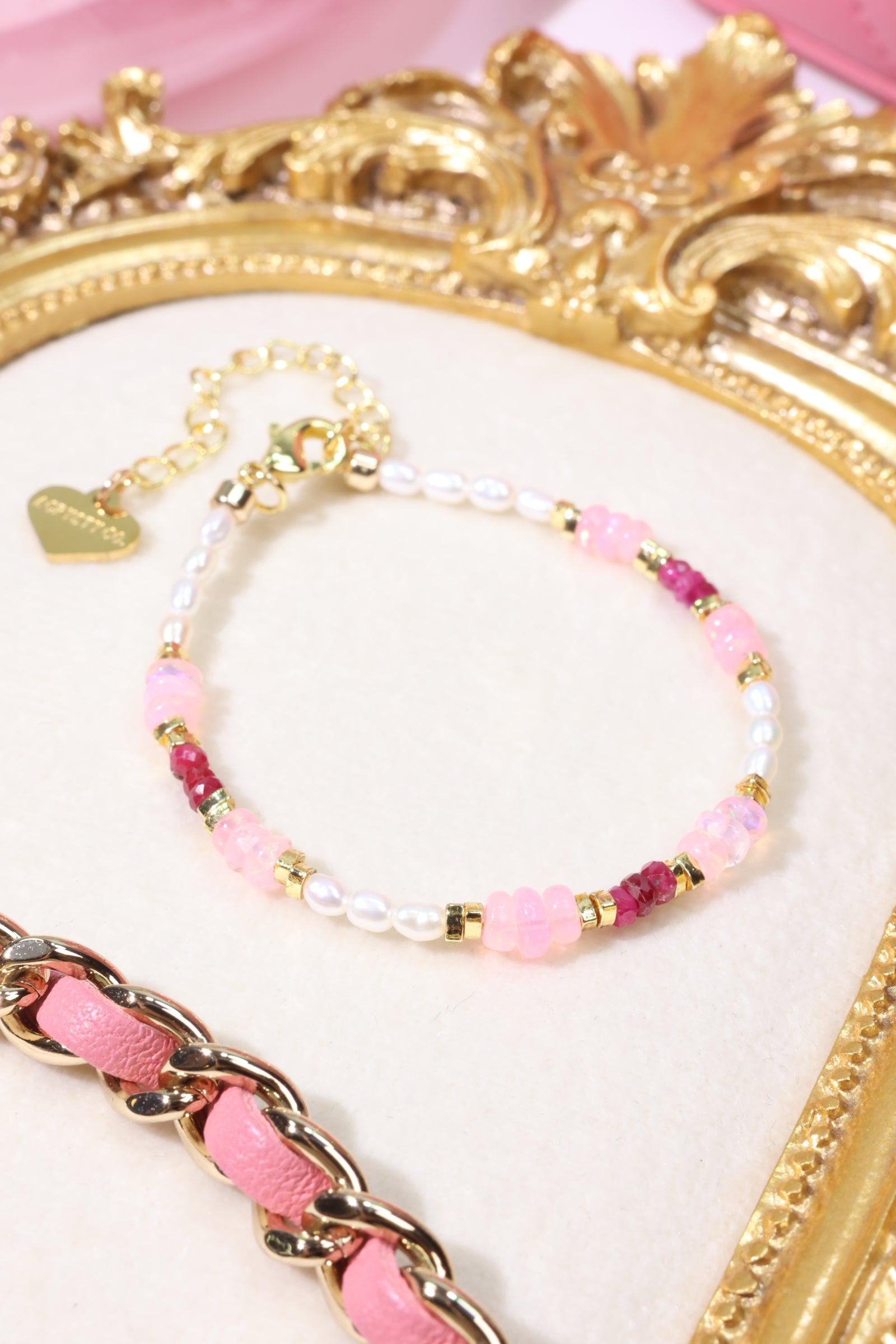 Pretty In Pink Alei Petite × Barbie Bracelet - Elegant Fashion Jewelry for Women & Girls | Perfect for Parties, Gifts & Everyday Wear