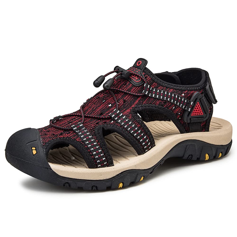 Men's Closed Toe Hiking Sandals - Waterproof Athletic Outdoor Shoes for Summer, Beach Walking & Water Sports | Perfect for Trail Running, Camping & Water Activities