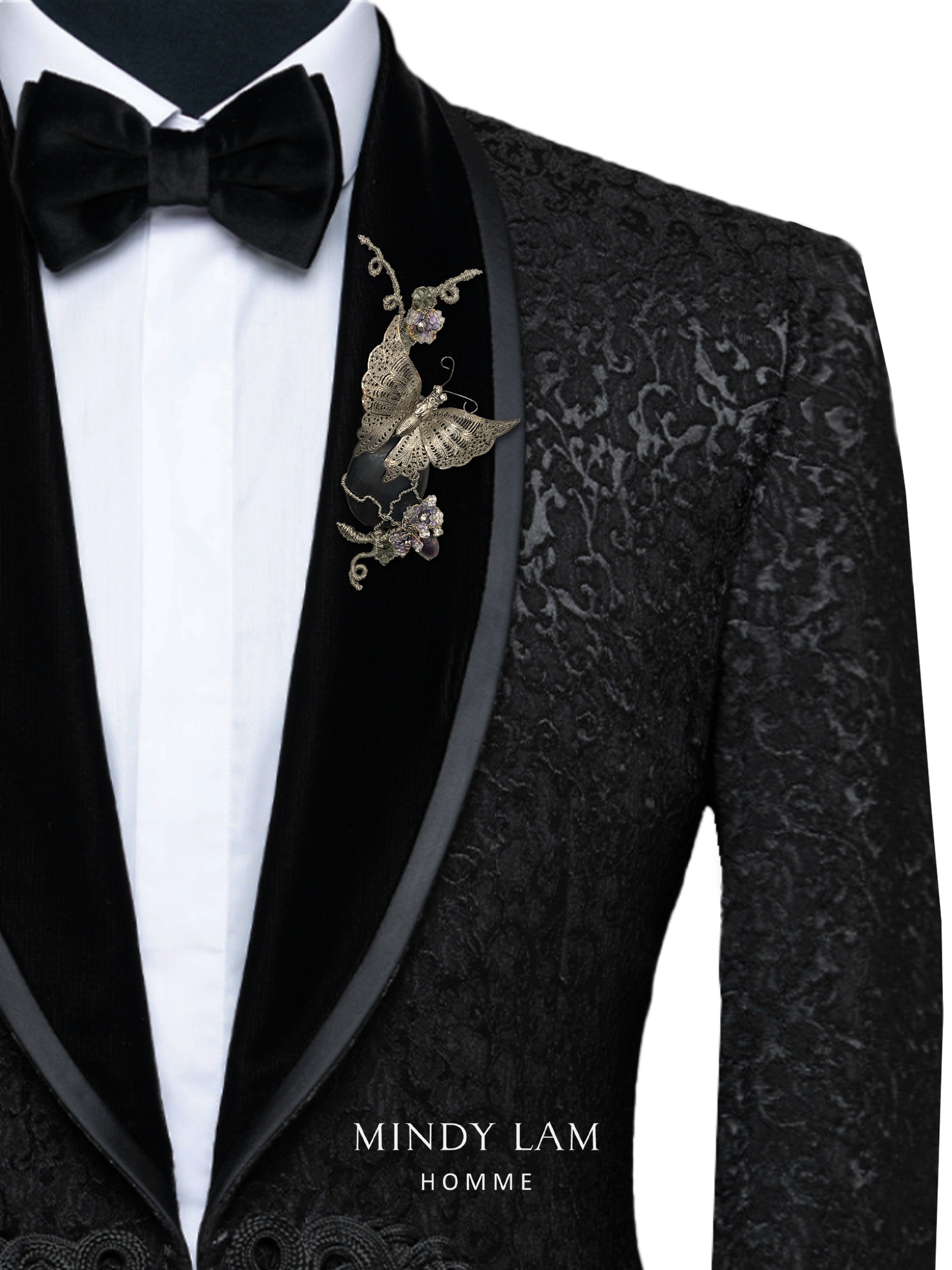 Silver Garden Men's Lapel Pin - Elegant Floral Brooch for Suits & Blazers - Perfect for Weddings, Business Meetings & Formal Events