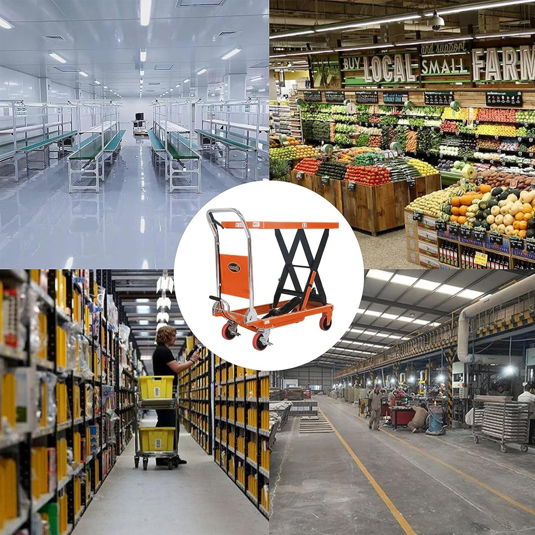 APOLLOLIFT Hydraulic Scissor Lift Table - 660lbs Capacity, 35.4