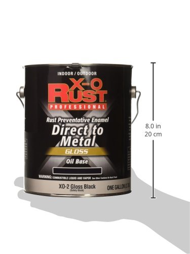 True Value XO2-GL XO-Gallon Black Gloss Enamel Paint - High Gloss Finish for Furniture, Cabinets & DIY Projects - Indoor & Outdoor Use