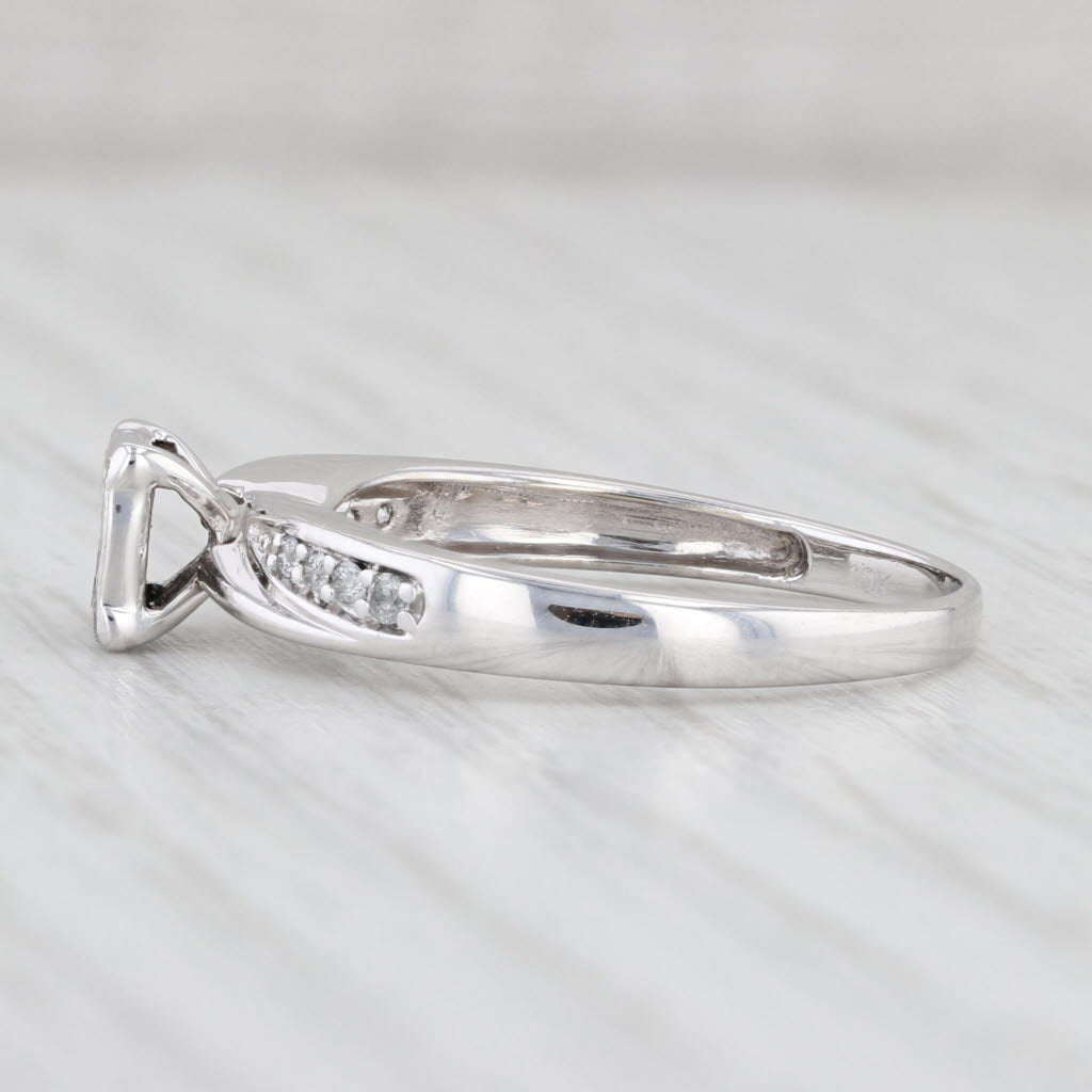 0.38ctw Princess Cut Diamond Engagement Ring in 10k White Gold - Size 7.5 | Perfect Proposal Gift for Her, Wedding Band, Anniversary Present