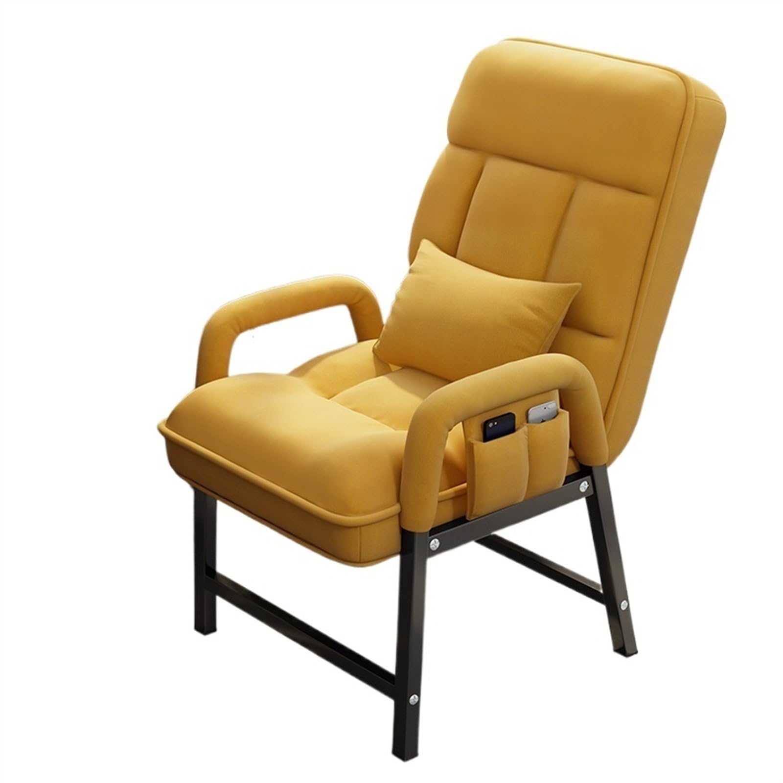 Ergonomic Office Chair with Cloth Seat - Comfortable Desk Chair for Reception, Meeting, Conference, Waiting Room & Home Office - Yellow (Perfect for Long Work Hours & Professional Settings)