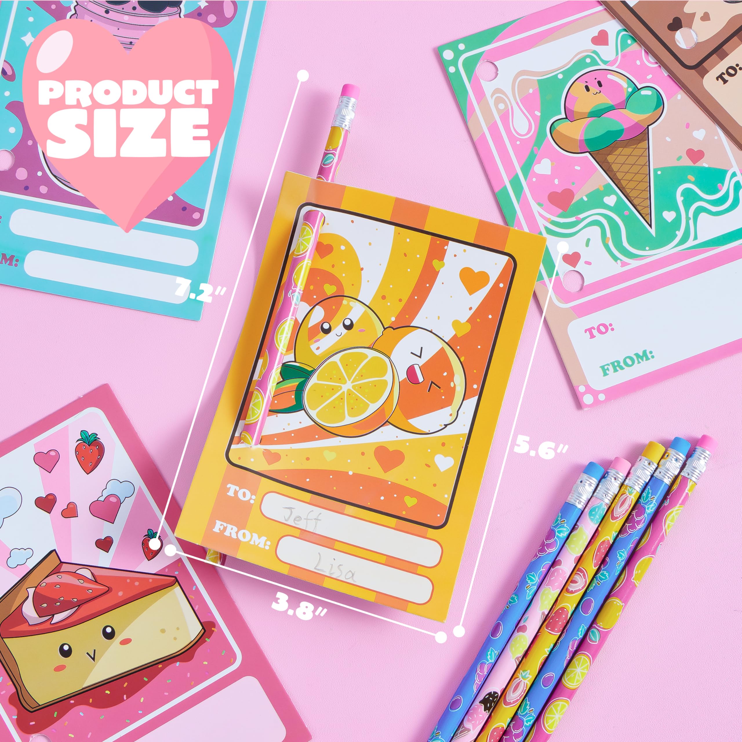 JOYIN 28 Pack Valentine's Day Pencils with Greeting Cards - Cute Party Favors for Kids, School Classroom Exchange Gifts, Rewards for Boys & Girls - Perfect for Valentine's Parties, School Events & Classroom Incentives