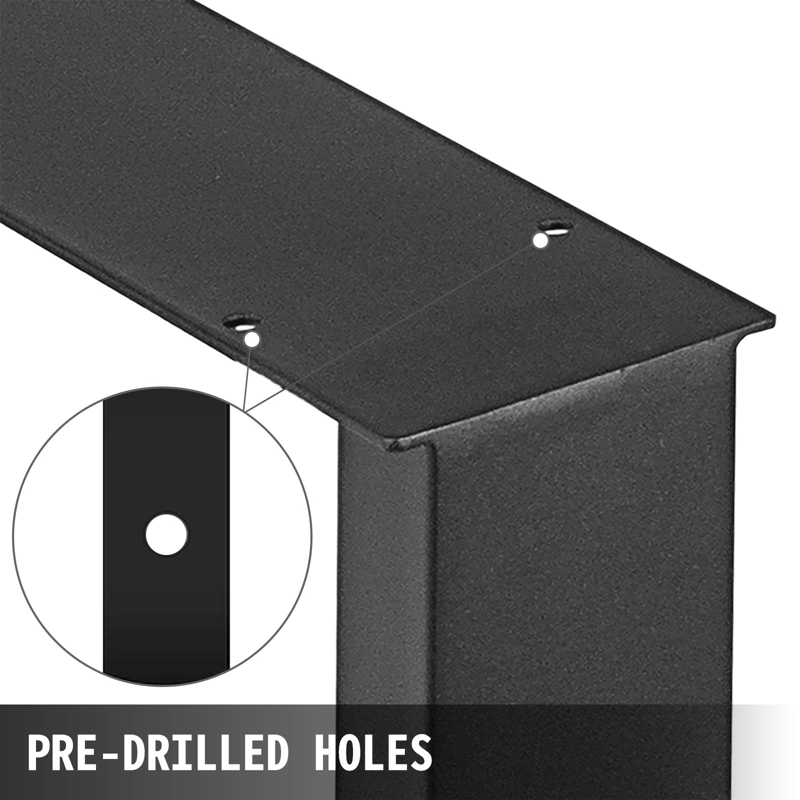 VEVOR Heavy Duty Steel Table Legs Set of 2 - 28