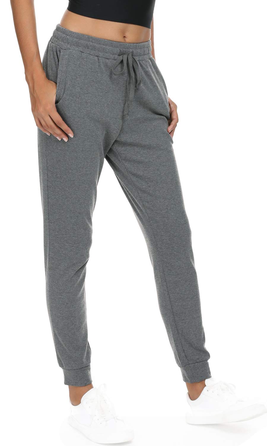 Women's Cotton Joggers Pants - Tapered Active Sweatpants for Yoga, Workout & Lounge with Pockets | Comfortable Casual & Athletic Wear for Everyday Use
