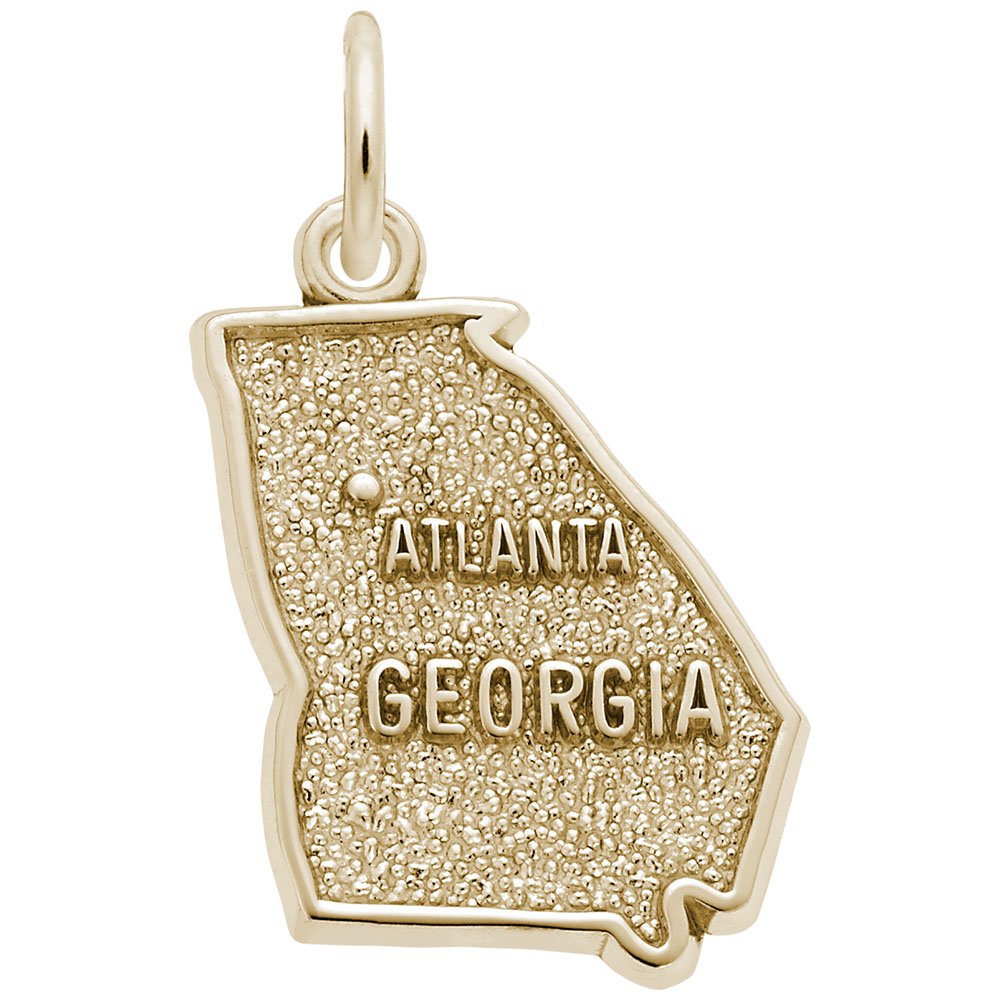 10K Yellow Gold Atlanta, Georgia Charm Pendant for Bracelets & Necklaces - Perfect for Jewelry Making, Gifts, and Travel Souvenirs