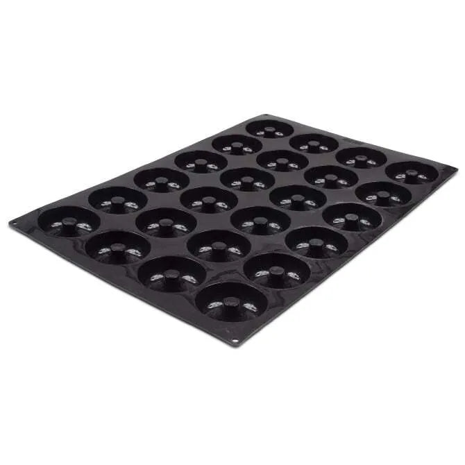 Premium Donut Silicone Baking Mold - 24 Cavity Non-Stick Cupcake Pan for Perfect Homemade Donuts, Cupcakes & Desserts | Ideal for Birthday Parties, Baking Classes & Holiday Treats