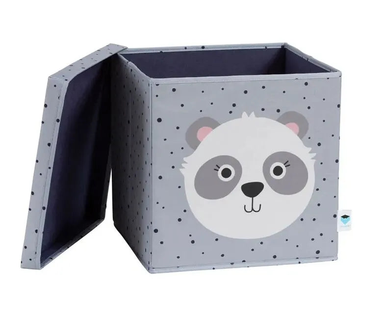 Panda Shaped Kids Toy Storage Box with Lid - Organize Toys, Books & Room Decor for Nursery, Playroom & Bedroom
