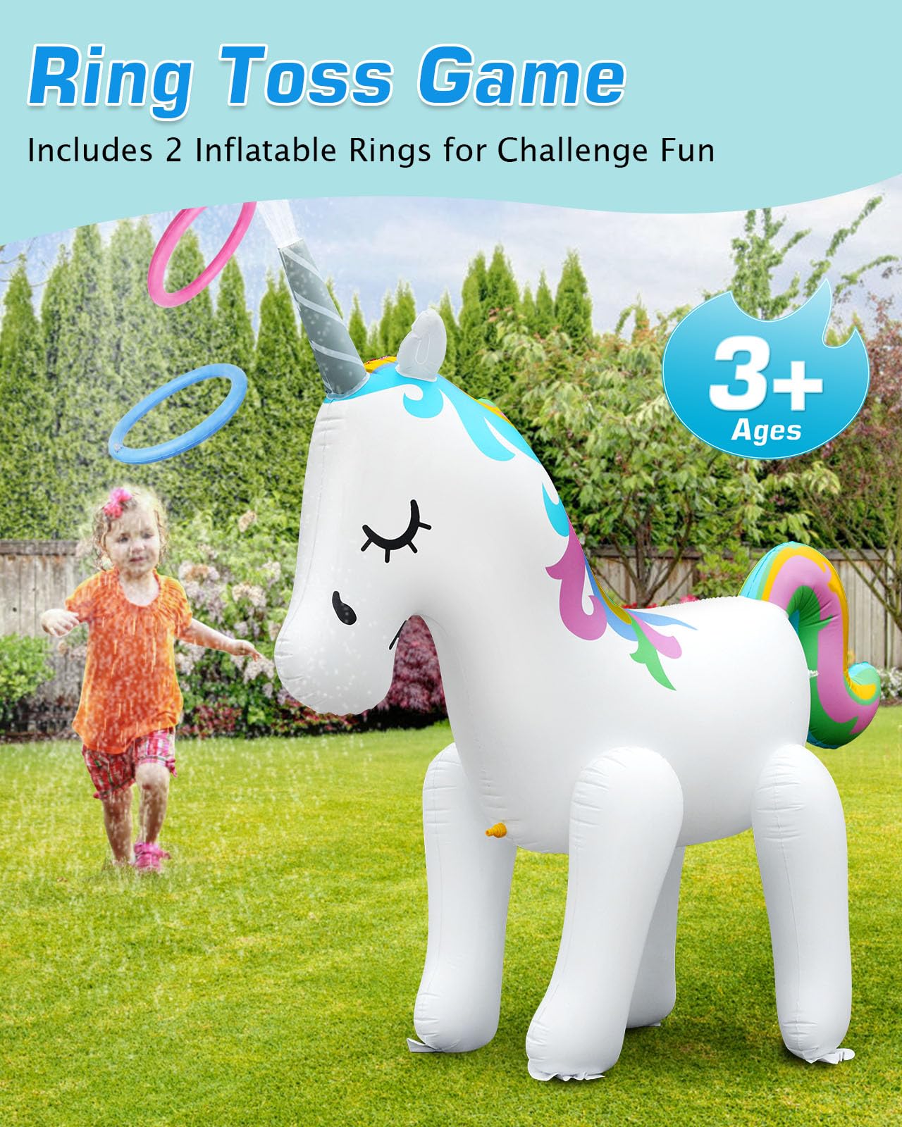 **Inflatable Giant Cactus Sprinkler Toy for Kids - Fun Backyard Water Play, Summer Party, Outdoor Garden Sprinkler for Boys & Girls - Perfect for Pool Parties, Beach Trips & Backyard Fun**
