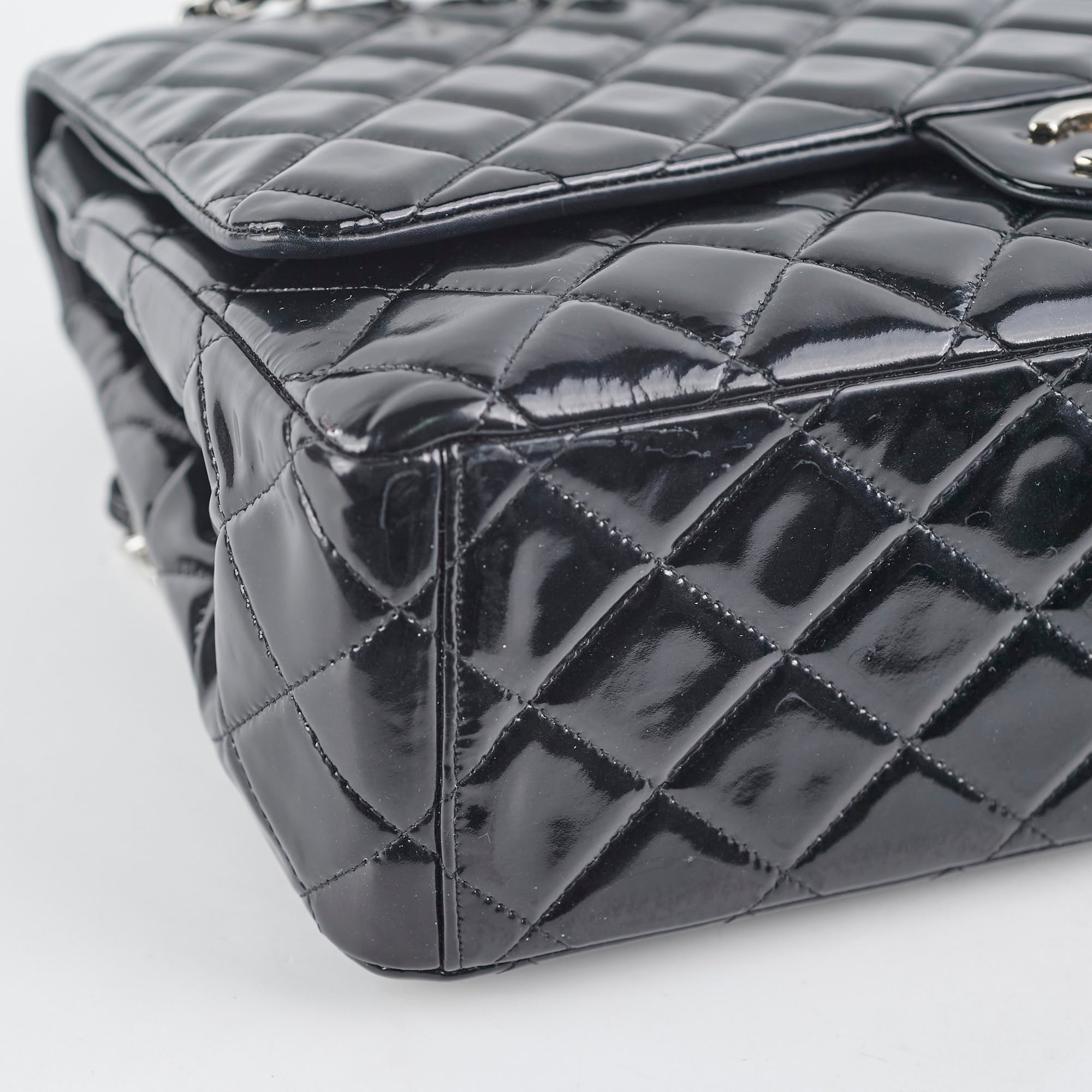Chanel Maxi Patent Leather Flap Bag Black 20 Series - Luxury Handbag for Women, Perfect for Evening Events & Special Occasions